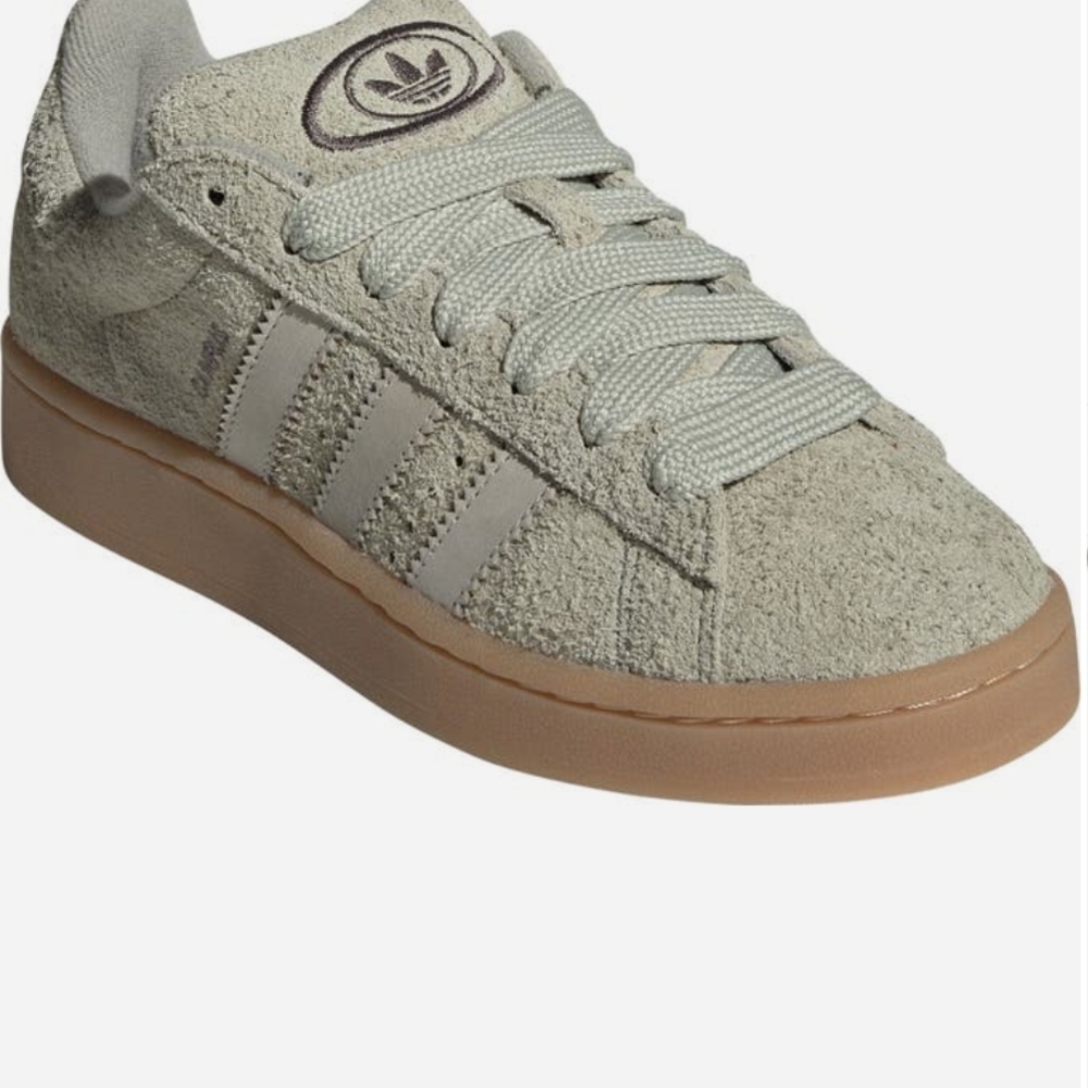 Adidas Textured Sneakers in Light Gray and Brown